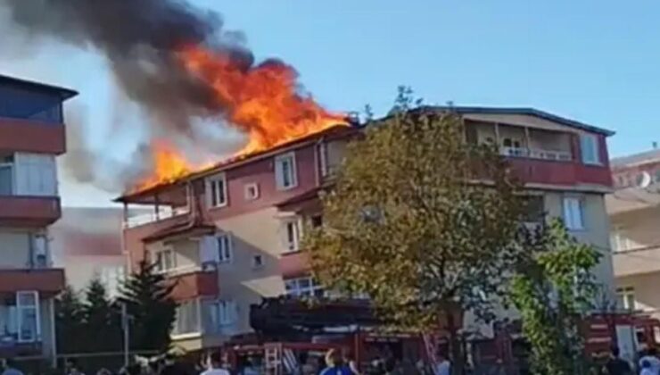 4 Katlı Binanın Çatısında Yangın Çıktı; Kontrol Altına Alındı